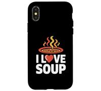 I Love Soup Bol à Vapeur Chaud Coque pour iPhone X/XS