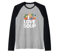 I Love Soup Fun Ludique Cuisine Design Manche Raglan