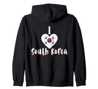 I Love South Korea Drapeau Corée du Sud Cœur Corée Sweat à Capuche