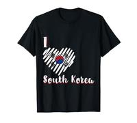 I Love South Korea Drapeau Corée du Sud Cœur Corée T-Shirt