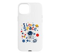 I Love Space Cute Astronaute Coque pour iPhone 15 Plus