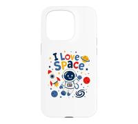 I Love Space Cute Astronaute Coque pour iPhone 15 Pro