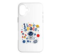 I Love Space Cute Astronaute Coque pour iPhone 16 Plus