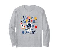 I Love Space Cute Astronaute Manche Longue