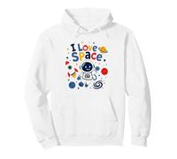 I Love Space Cute Astronaute Sweat à Capuche
