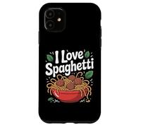 I Love Spaghetti Delicious Bol à pâtes Coque pour iPhone 11