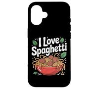 I Love Spaghetti Delicious Bol à pâtes Coque pour iPhone 16
