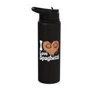 I Love Spaghetti Pasta Heart Athusiasts Stainless Steel Insulated Water Bottle