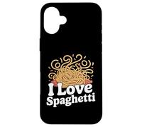 I Love Spaghetti Pasta Humour Nouilles Design amusant Coque pour iPhone 16 Plus