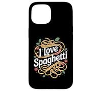 I Love Spaghetti Pâtes Tomates Basilic Coque pour iPhone 15