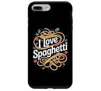 I Love Spaghetti Pâtes Tomates Basilic Coque pour iPhone 7 Plus/8 Plus