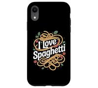 I Love Spaghetti Pâtes Tomates Basilic Coque pour iPhone XR