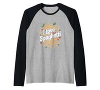 I Love Spaghetti Pâtes Tomates Basilic Manche Raglan