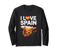 I Love Spain Cœur Cardinal Paysage Manche Longue
