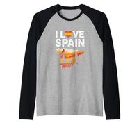 I Love Spain Cœur Cardinal Paysage Manche Raglan