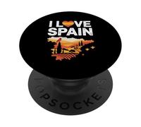 I Love Spain Cœur Cardinal Paysage PopSockets PopGrip Adhésif
