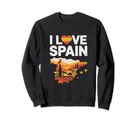 I Love Spain Cœur Cardinal Paysage Sweatshirt