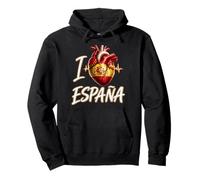 I Love Spain Drapeau Anatomique en Forme de cœur Espana Cadeau de Voyage Sweat à Capuche
