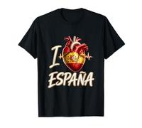 I Love Spain Drapeau Anatomique en Forme de cœur Espana Cadeau de Voyage T-Shirt