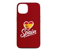 I Love Spain Vacation Voyage Minimaliste Coeur Drapeau Touriste Coque pour iPhone 13