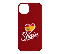 I Love Spain Vacation Voyage Minimaliste Coeur Drapeau Touriste Coque pour iPhone 14 Plus