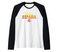 I Love Spain, Viva Espana Spanish Flag Pride Coat of Arms Manche Raglan