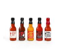 I LOVE SPICY Sauces Piquantes 5 x 100 ml - De Doux à Extrême - Fumé, Fruité & Intensément Fort - Fermenté, Vegan, Fait Main - Présentation Élégante