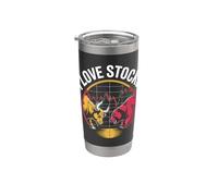 I Love Stocks Bull Bear Financial Trend Gobelet isotherme en acier inoxydable double paroi