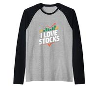 I Love Stocks Bull Market Passionné Manche Raglan