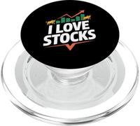 I Love Stocks Bull Market Passionné PopSockets PopGrip pour MagSafe