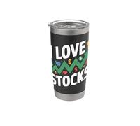 I Love Stocks Design tendance du marché haussier Gobelet isotherme en acier inoxydable double paroi