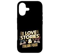 I Love Stories and Italian Food | Livre Amateur de pâtes Humour Coque pour iPhone 17