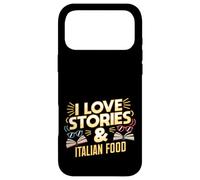 I Love Stories and Italian Food | Livre Amateur de pâtes Humour Coque pour iPhone 17 Pro Max
