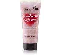 I Love Strawberries & Cream Gel douche effet exfoliant 200 ml
