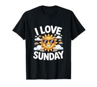 I Love Sunday Happy Sun Crêpes Amusantes T-Shirt