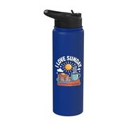 I Love Sunday Pancakes Café Relax Sun Stainless Steel Insulated Water Bottle