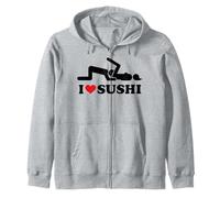 I Love Sushi. Hot Love Eat pssy Its Vegan Amour Saint-Valentin Sweat à Capuche