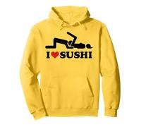 I Love Sushi. Hot Love Eat pssy Its Vegan Amour Saint-Valentin Sweat à Capuche