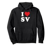I Love SV Initials I Heart S.V. First Last Name S V Sweat à Capuche