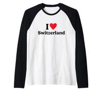 I Love Switzerland Manche Raglan