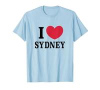 I Love Sydney T-Shirt, Homme, Bleu Céleste, L