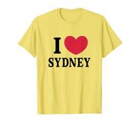 I Love Sydney T-Shirt, Homme, Citron, M