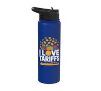 I Love Tariffs Trade Humour Shipping Stainless Steel Insulated Water Bottle