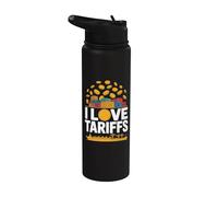 I Love Tariffs Trade Humour Shipping Stainless Steel Insulated Water Bottle