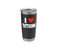 I Love Tattooing - Cœur - Magasinez une session de conception d'encre Gobelet isotherme en acier inoxydable double paroi