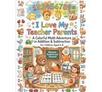 I Love Teacher Parents Math Workbook for Kids Ages 4-8 (Volume 1): Addition & Subtraction 0-20, Fun Learning Activity Book with Animals, Fruits, Mazes ... Kindergarten & Homeschool Math Practice