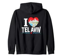 I Love Tel Aviv Israël Plage Méditerranéenne City Art Sweat à Capuche
