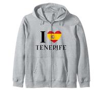 I Love Tenerife Drapeau Espagne Cœur Espagne Sweat à Capuche