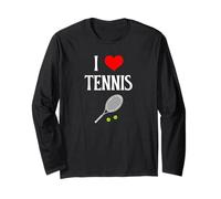 I Love Tennis I Heart Tennis Funny Grand Chelem Sport Lover Manche Longue