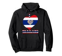 I Love Thailand Proud Thai Pride Drapeau Thaïlande Motif cœur Sweat à Capuche